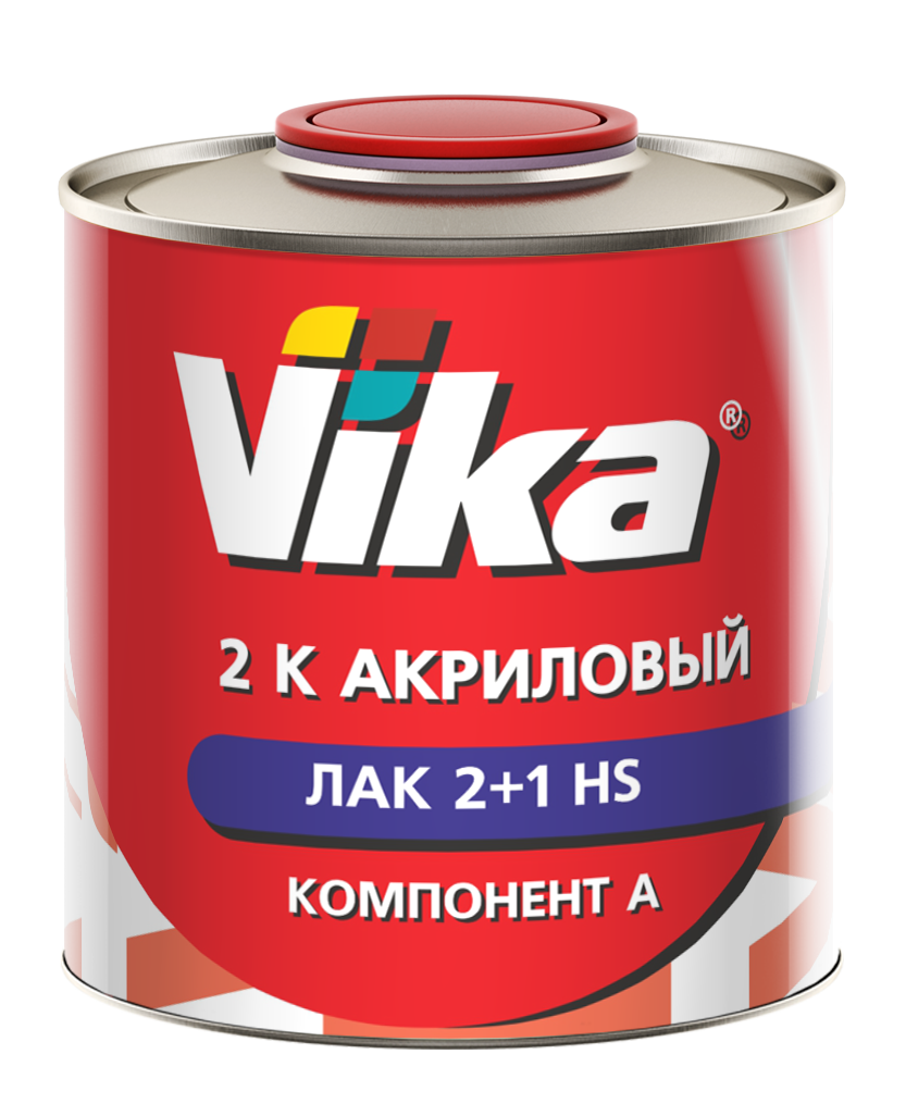 Акриловый лак 2К VIKA 2+1 HS (0,5) + отвердитель для лака HS (0,25)